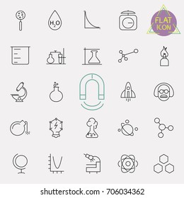 science line icon set