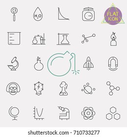 science line icon set