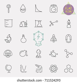 science line icon set