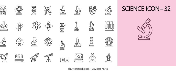 Stockgrafik des Science Line-Symbols
