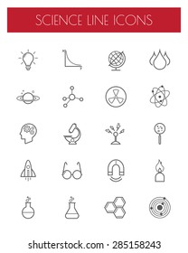 science line icon set.vector.