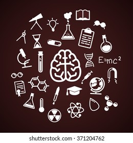 Science Line Icons Set