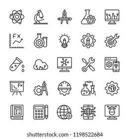 Science Line Vector Icons 
