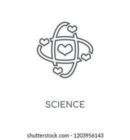 Science linear icon. Science concept stroke symbol design. Thin graphic elements vector illustration, outline pattern on a white background, eps 10.