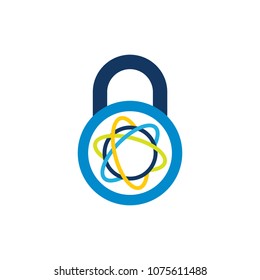 Science Lock Logo Icon Design