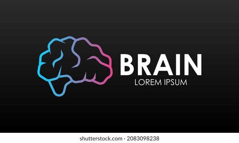 Science Logo Concept About Brain. Brain Logo Vector for Science Purpose