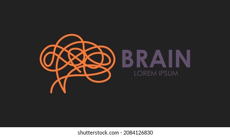 Science Logo Concept About Brain. Brain Logo Vector for Science Purpose