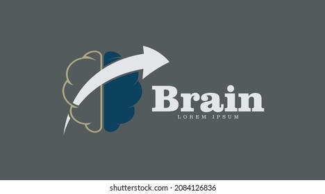 Science Logo Concept About Brain. Brain Logo Vector for Science Purpose