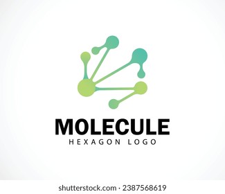 Logo de la ciencia diseño de moléculas creativas tecnología de iconos hexágonos