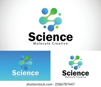 science logo creative molecule design hexagon genetics concept connect technology