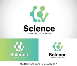science logo creative molecule design hexagon genetics concept connect technology
