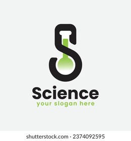 plantilla de icono de diseño de logotipo de ciencia con ilustración de vector de laboratorio