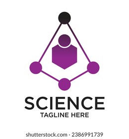 Science logo design simple concept Premium Vector