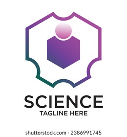 Science logo design simple concept Premium Vector
