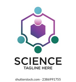 Science logo design simple concept Premium Vector