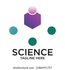 Science logo design simple concept Premium Vector