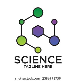 Science logo design simple concept Premium Vector