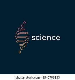 Science logo design vector template.DNA creative symbol