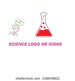 Science logo or icons minimalist illustration 