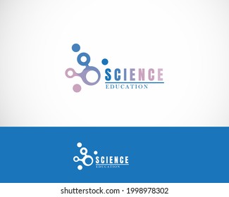 plantilla de diseño de conexión de molécula de logotipo de ciencia