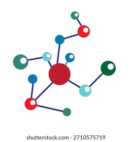 Conjunto de logotipos de Ciencia Bio Nero Lab Emblem Molecule Icon