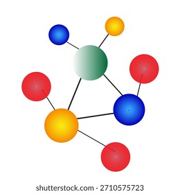 Conjunto de logotipos de Ciencia Bio Nero Lab Emblem Molecule Icon