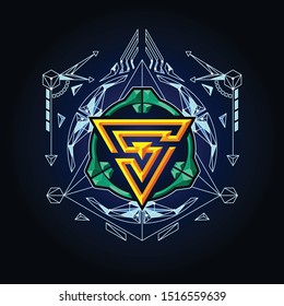 Science logo. Vector Design Technology. Cryptocurrency Infographic Elements. UI UX HUD Futuristic. connection. Artificial intelligence. communication vector design. Futuristic Technology Logo