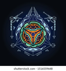Science logo. Vector Design Technology. Cryptocurrency Infographic Elements. UI UX HUD Futuristic. connection. Artificial intelligence. communication vector design. Futuristic Technology Logo
