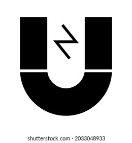 science magnet icon or logo isolated sign symbol vector illustration - high quality black style vector icons
