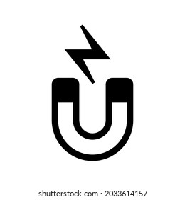 science magnet icon or logo isolated sign symbol vector illustration - high quality black style vector icons
