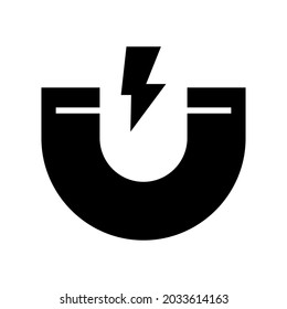 science magnet icon or logo isolated sign symbol vector illustration - high quality black style vector icons
