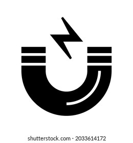 science magnet icon or logo isolated sign symbol vector illustration - high quality black style vector icons
