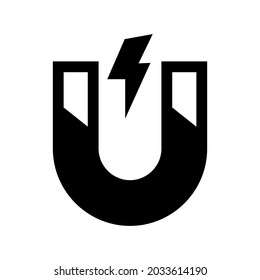 science magnet icon or logo isolated sign symbol vector illustration - high quality black style vector icons
