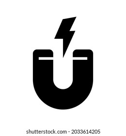 science magnet icon or logo isolated sign symbol vector illustration - high quality black style vector icons
