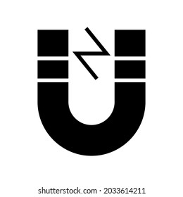 science magnet icon or logo isolated sign symbol vector illustration - high quality black style vector icons
