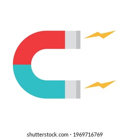 science magnet physics isolated icon