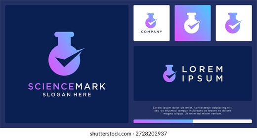 Modelo de design de logotipo de marca científica.