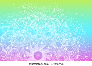 The science and mathematics abstract background with circles, cube, triangles and a lot of lines. Sacred geometry backdrop. The chemistry and astrology. Graphic elements for identity design.