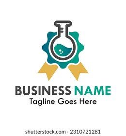 Science medal logo template illustration. suitable for  science championship
