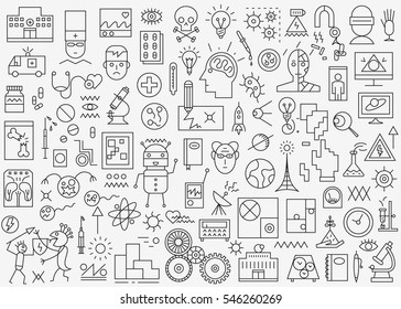 Science and medicine - line icons 
