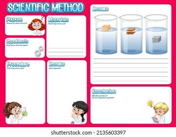 The science method worksheet for children illustration