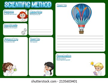 The science method worksheet for children illustration