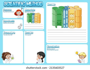 The science method worksheet for children illustration