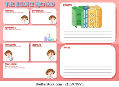 The science method worksheet for children illustration