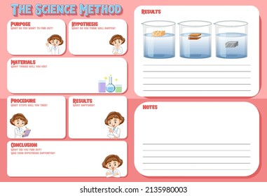 The science method worksheet for children illustration