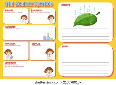 The science method worksheet for children illustration