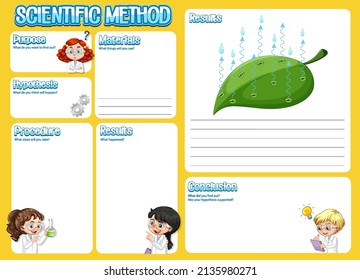 The science method worksheet for children illustration