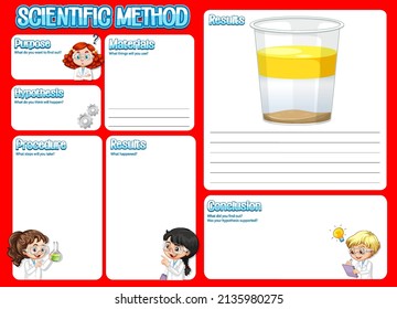 The science method worksheet for children illustration
