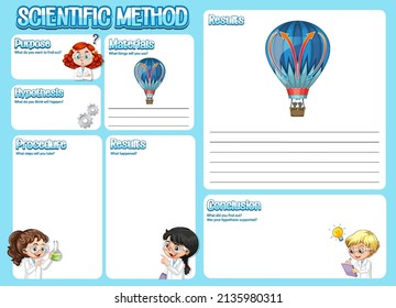 The science method worksheet for children illustration