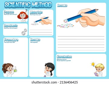 The science method worksheet for children illustration